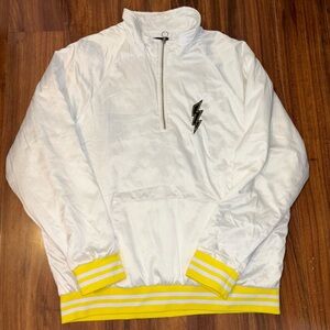 Jaywalker White Quilted Bomber Jacket